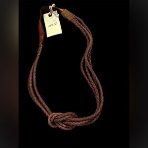 Aerie Brown Braided Necklace
